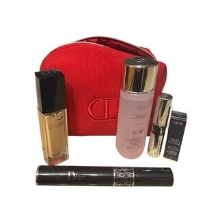 Dior Foundation and Beauty Essentials with Red Pouch
